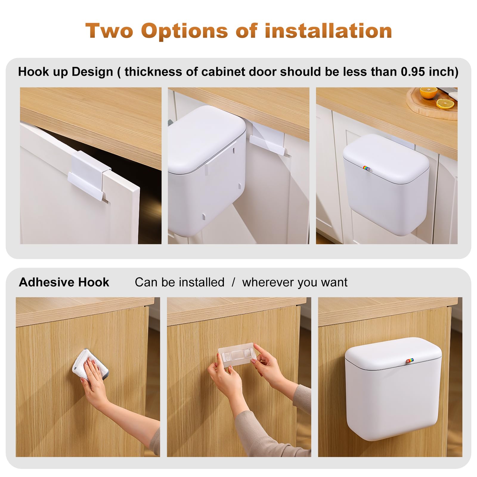 Funest countertop bin 1.8-gallon saves counter space.