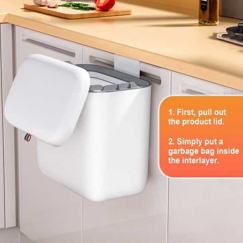 Funest space-saving design keeps waste accessible and organized.