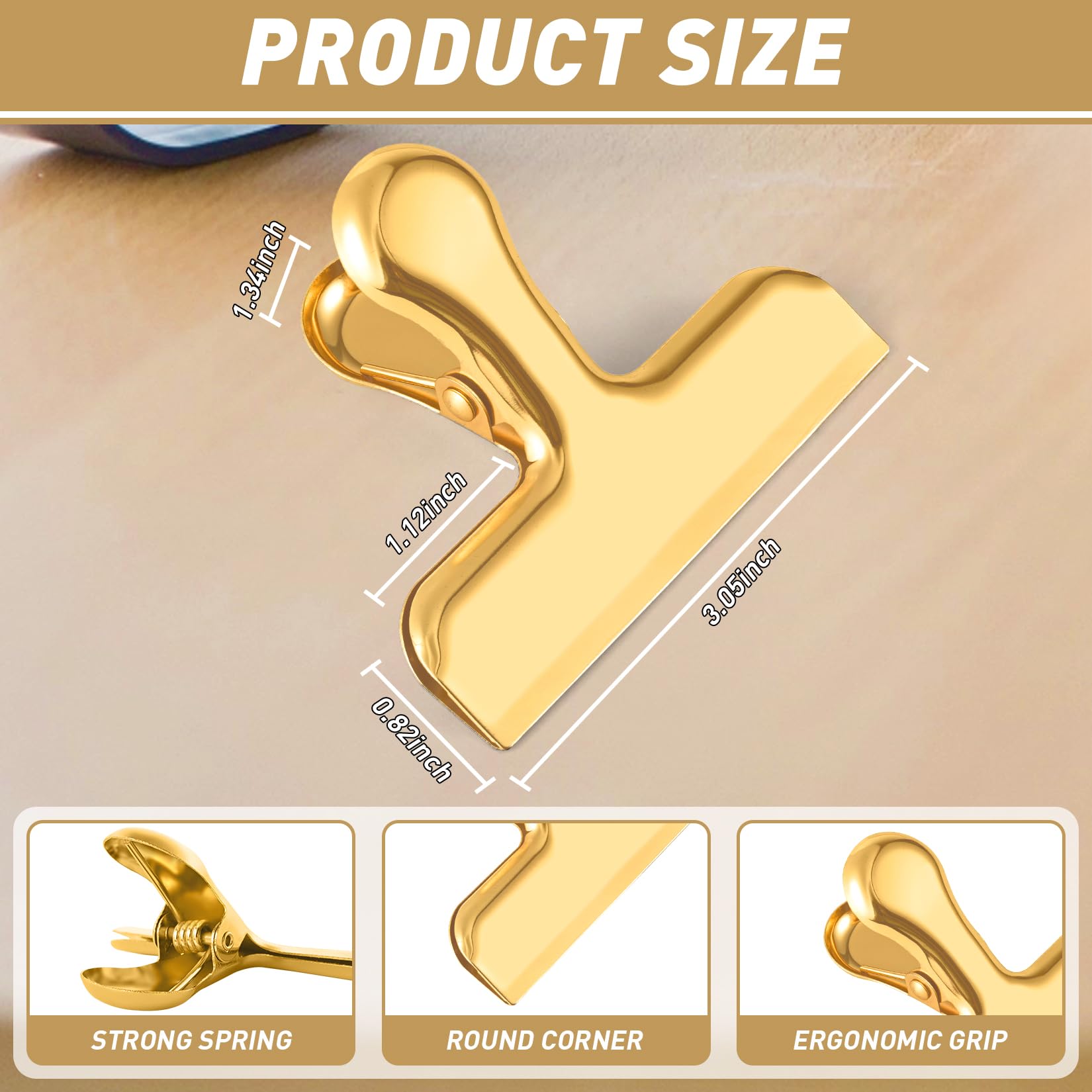 Funfery multipurpose metal clip ideal for bags, papers, and photos.