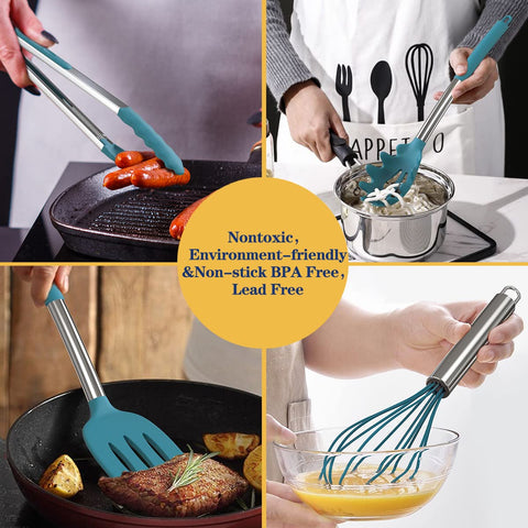 Fungun utensil holder base keeps tools dry and organized.