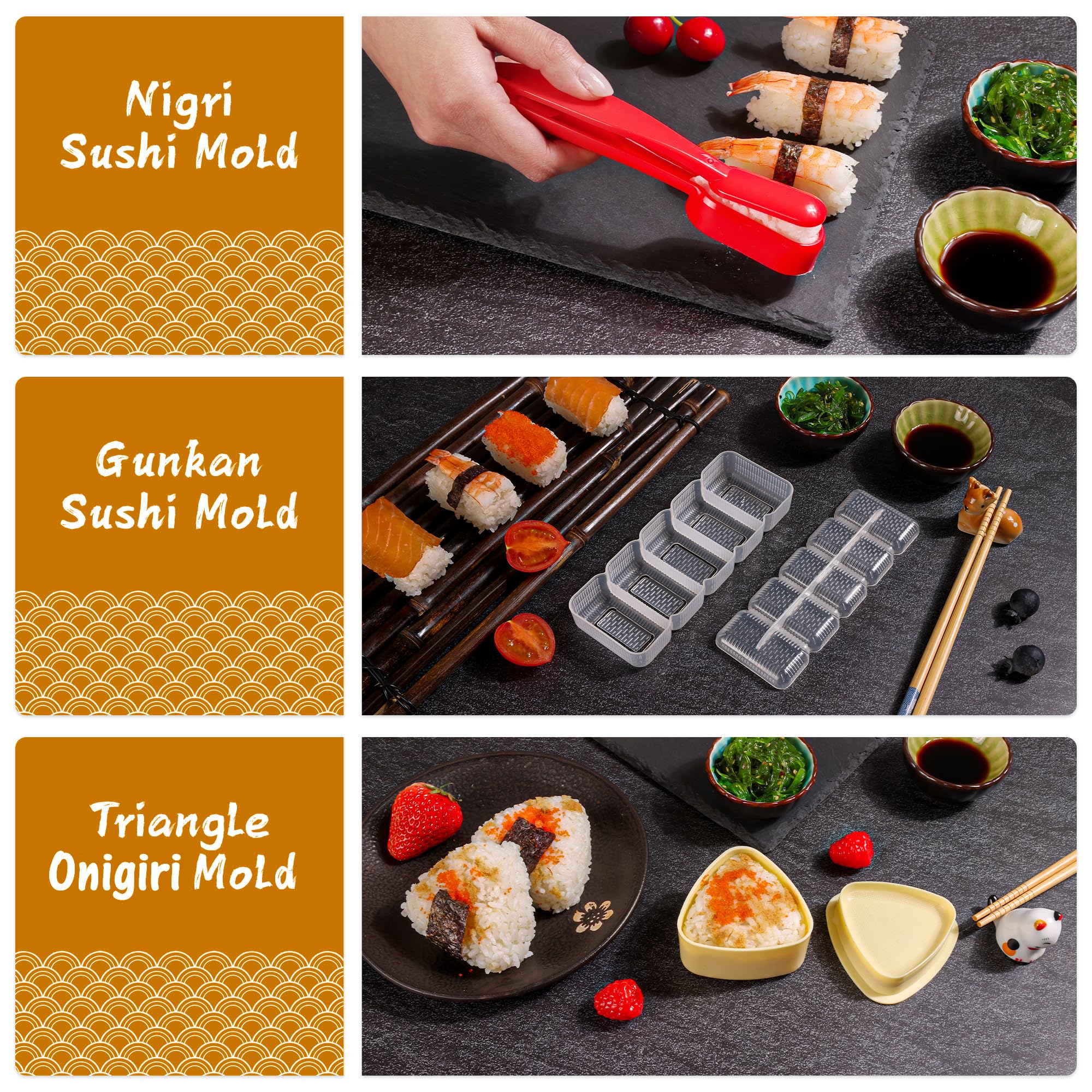 FUNGYAND Japanese knife with sheath enables clean slices and safe storage.