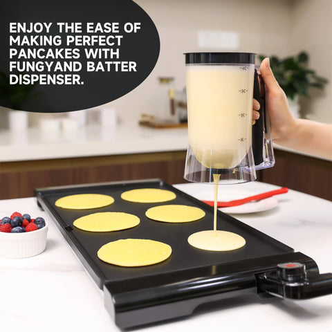 FUNGYAND 900ml dispenser with wide mouth for quick refills.
