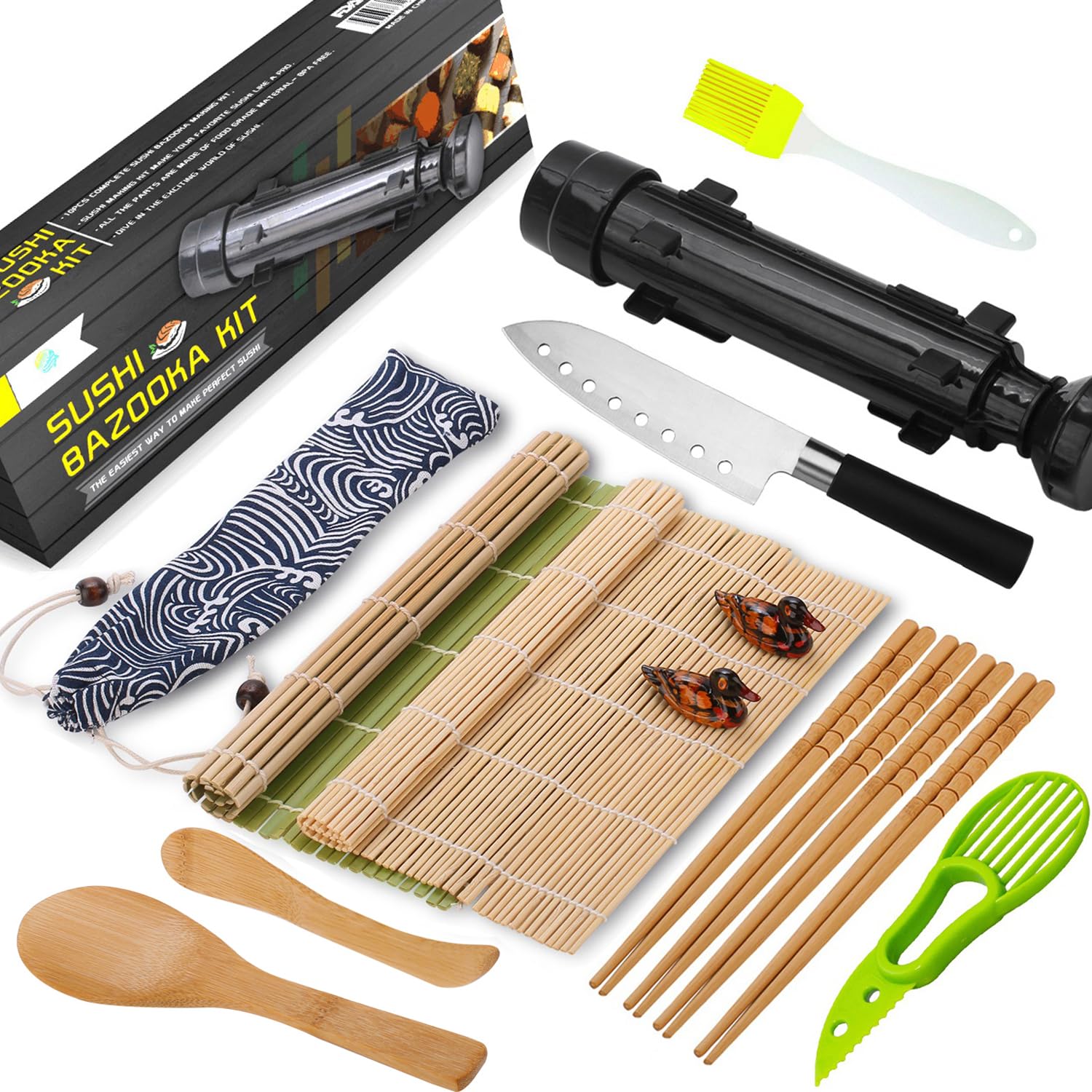 FUNGYAND sushi bazooka in action for uniform rolls at home
