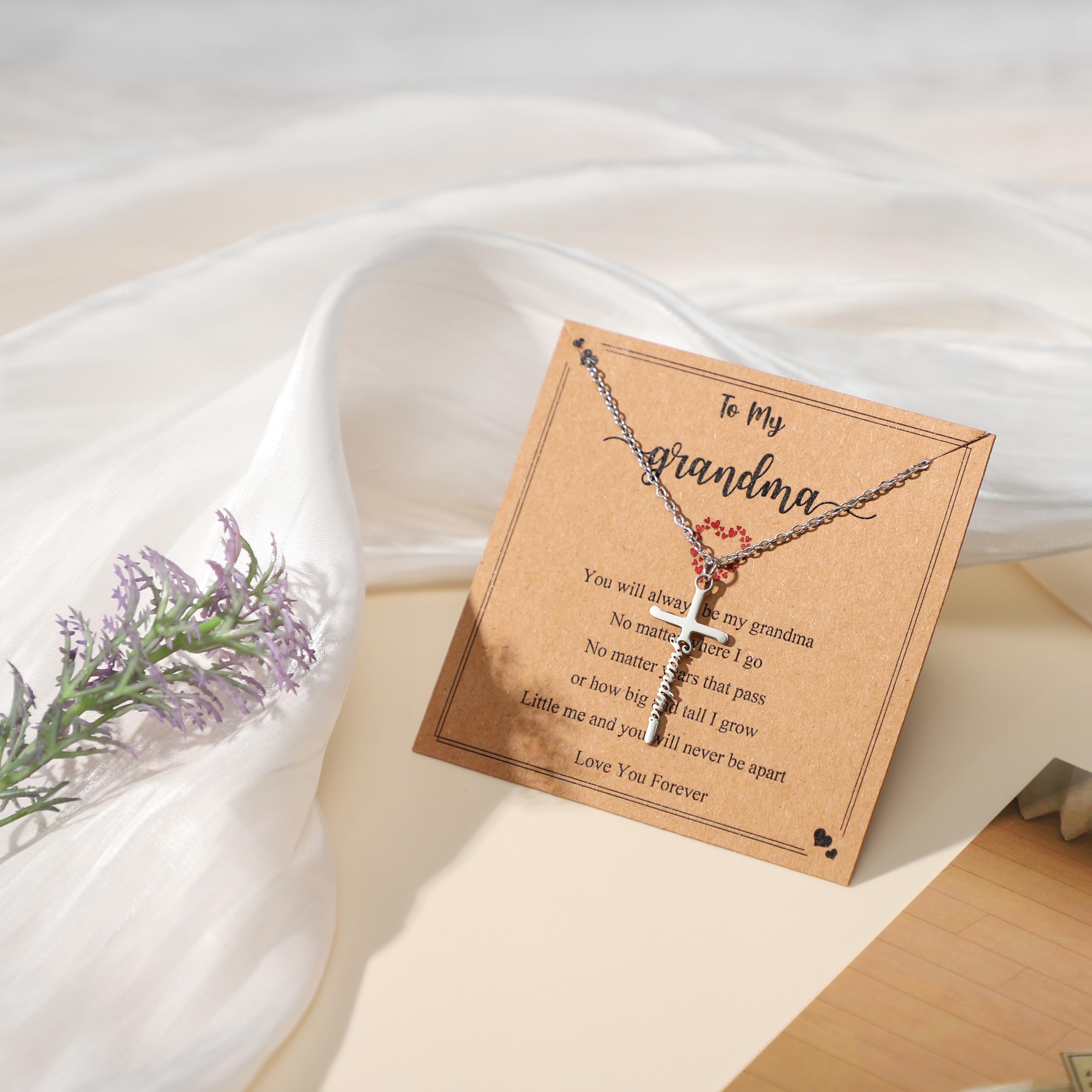 FUNICGIF grandma gifts basket necklace with dried flowers is a timeless keepsake.