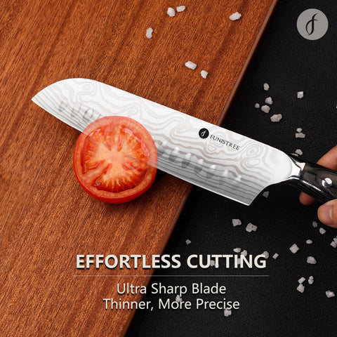 Funistree wooden box with knife set for elegant storage.