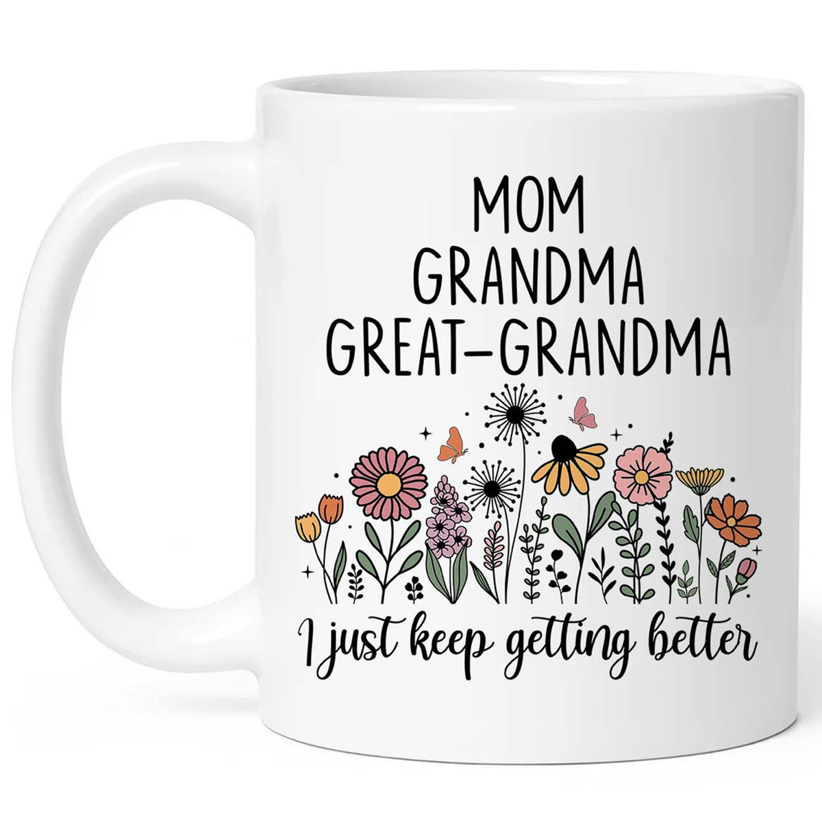 FUNITZ Great Grandma mug front view shows a cheerful design for everyday sipping