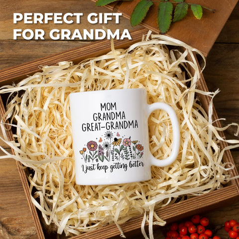 FUNITZ Great Grandma mug ready for gift-giving with convenient wrap