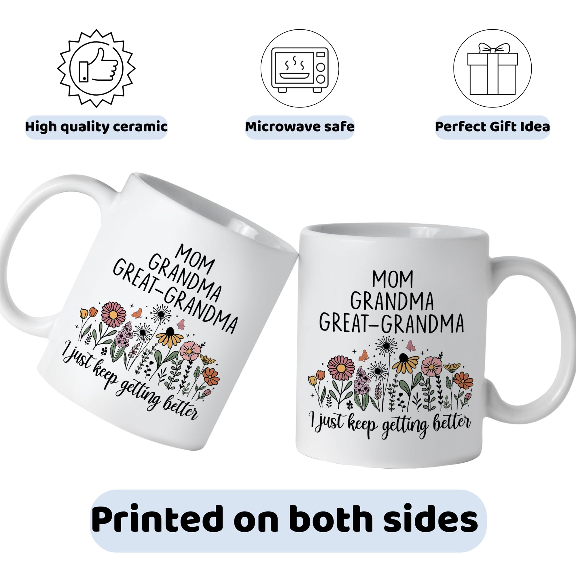 FUNITZ Great Grandma mug used to reveal pregnancy milestones with style