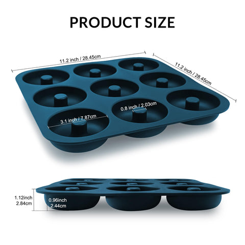 FUNLAVIE blue silicone donut pan ready for quick treats