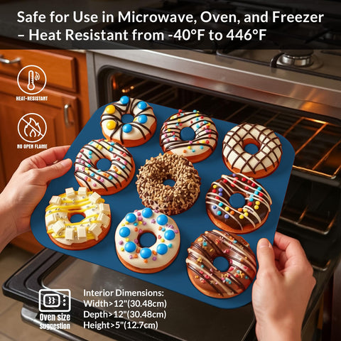 FUNLAVIE oven safe donut pan tolerates high heat