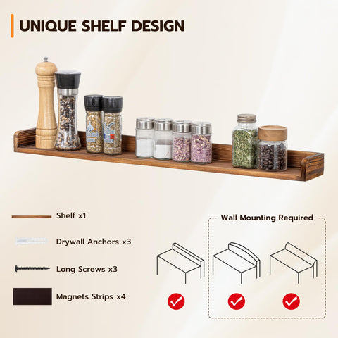 Fun Memories shelf compatible with curved stovetops for secure installation