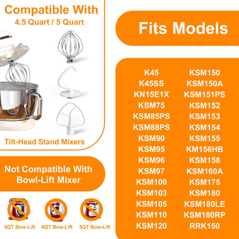 Funmit K45B flat beater for smooth mashing and mixing