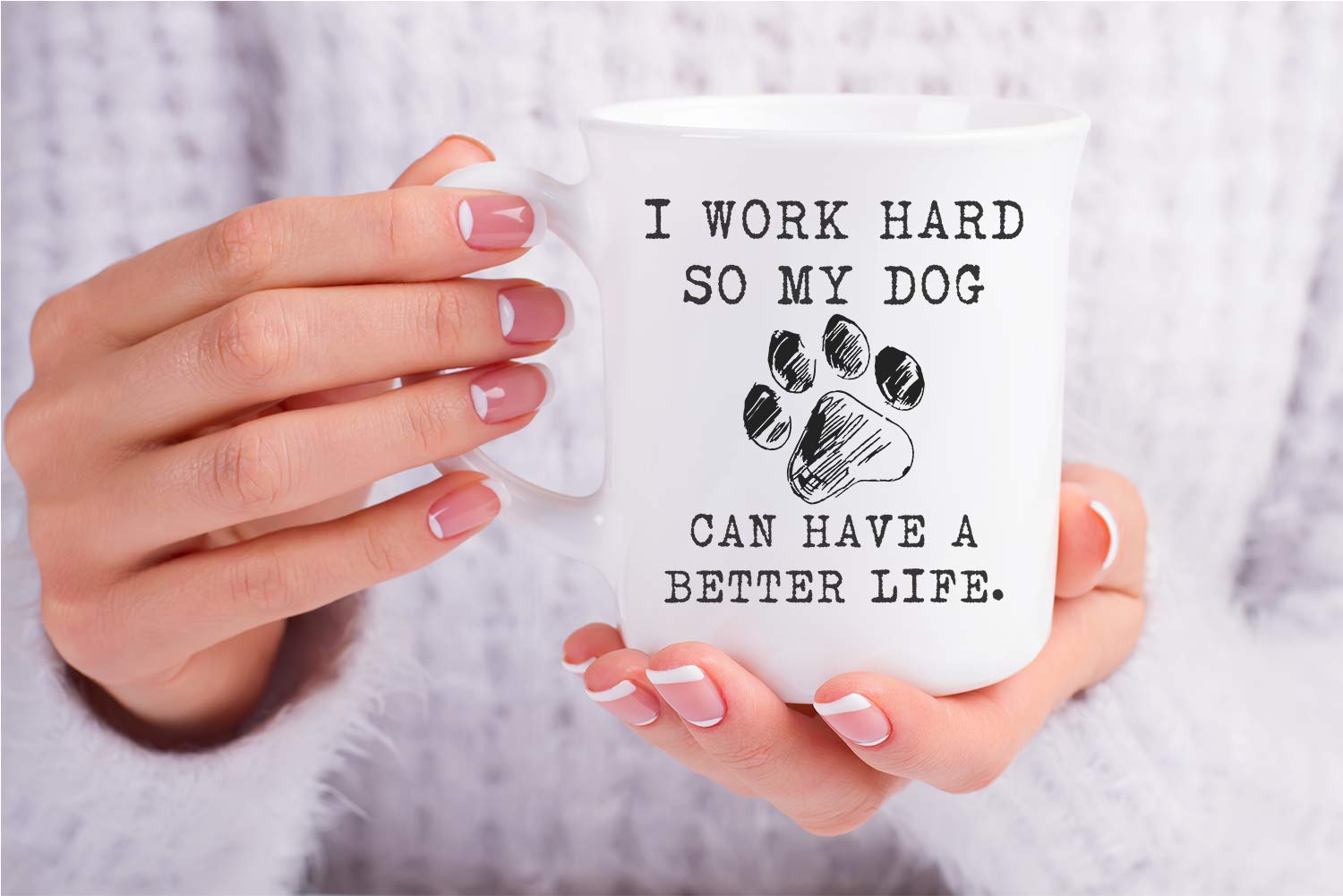 Funnwear ceramic stoneware mug closeup emphasizes durable print