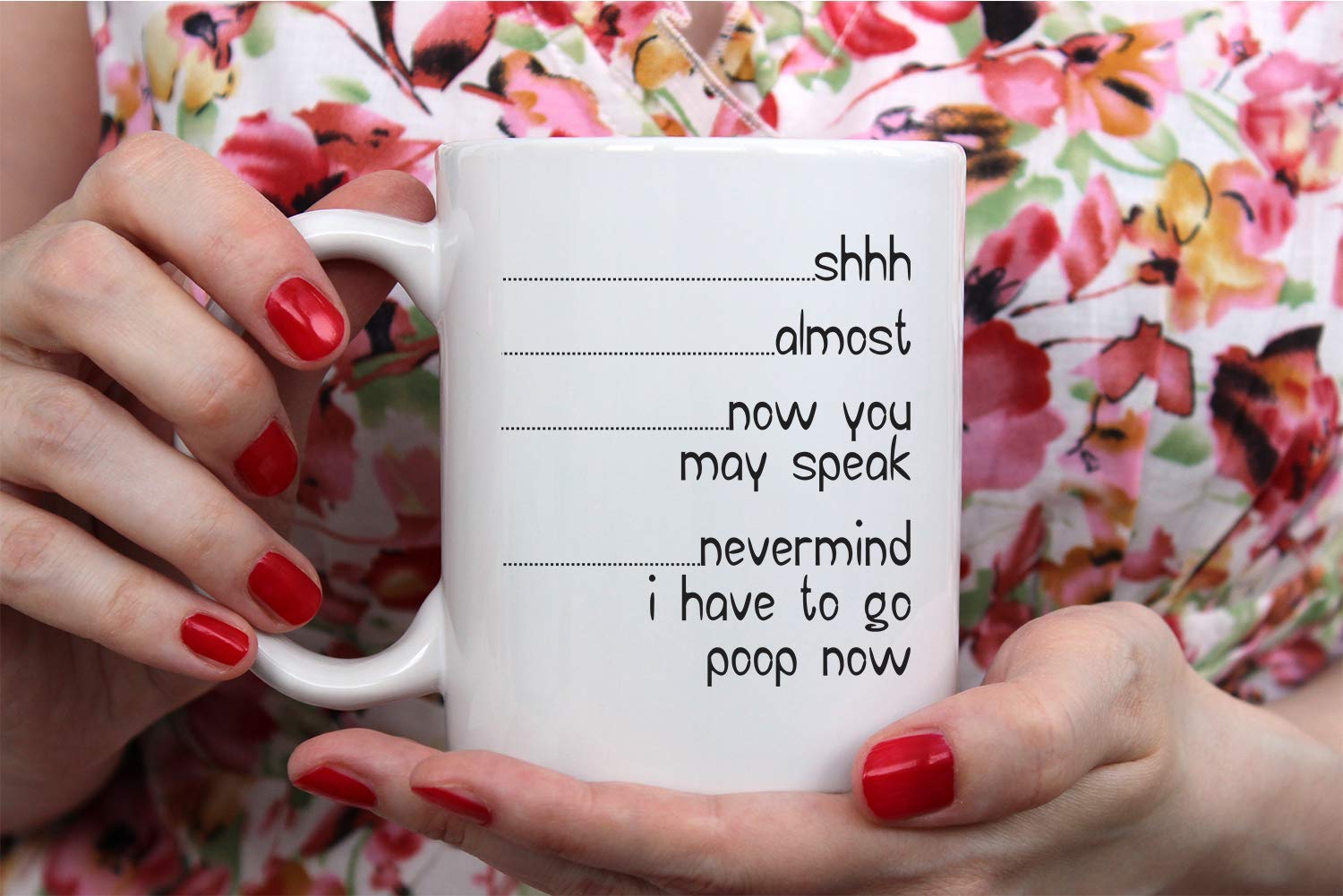 Funnwear Shh mug humor design sparks smiles during morning coffee