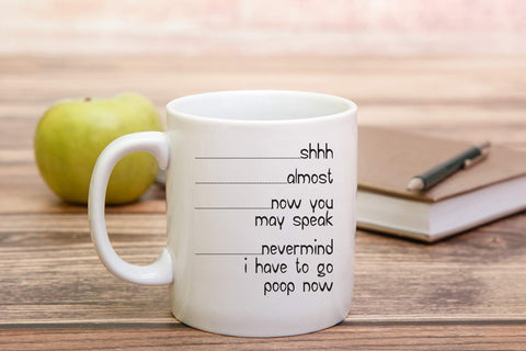 Funnwear Shh mug safe for microwave and dishwasher use