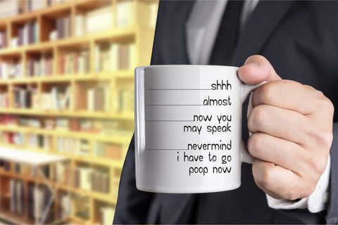 Funnwear Shh mug side hold showing ergonomic grip for everyday use