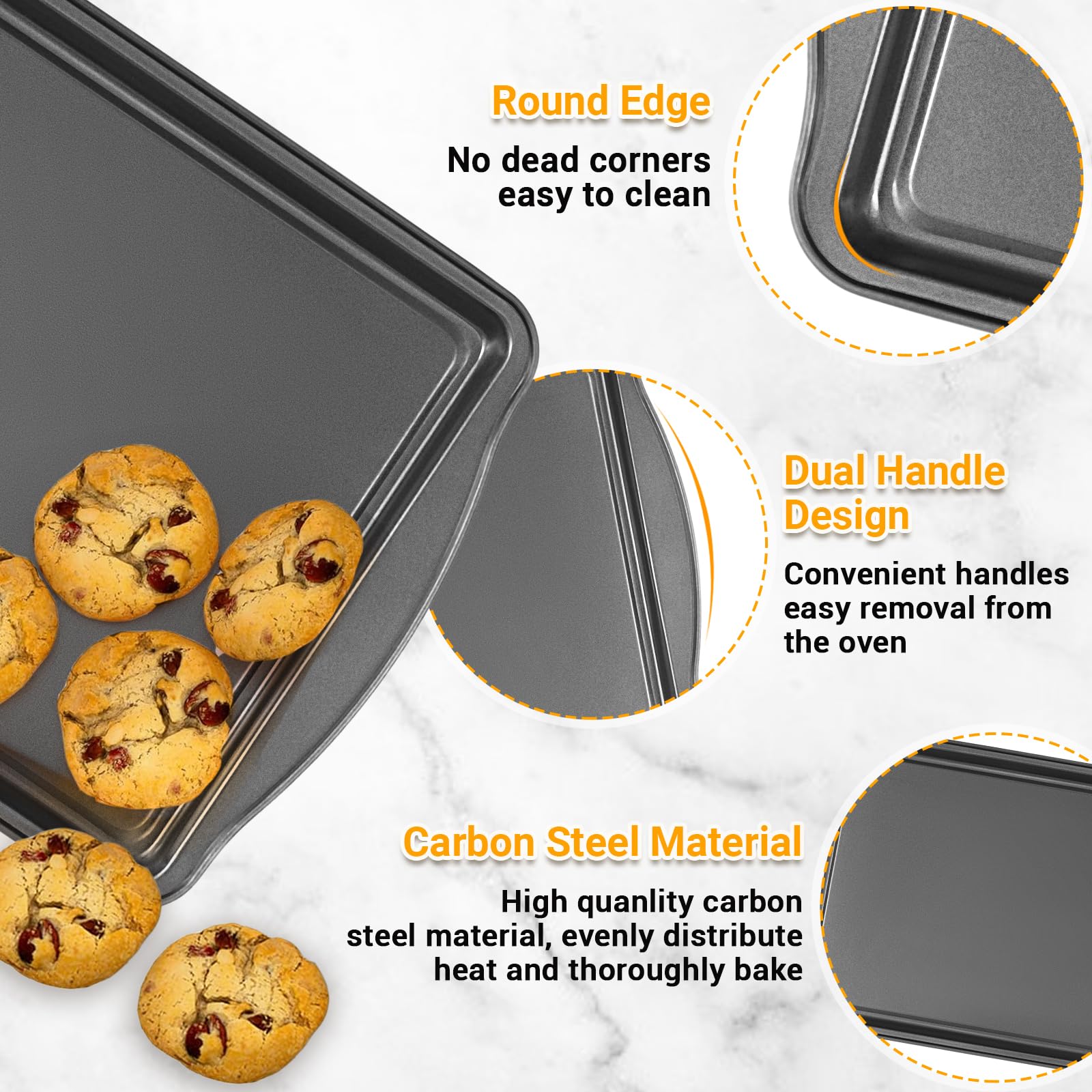 Funnydin baking pan 13x9 inch perfect for small batches and roasting