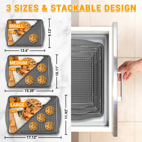 Funnydin baking pan 15x10 inch ideal for cookies and sheet cakes