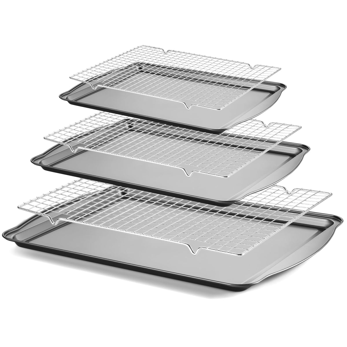 Funnydin baking pan 17x12 inch with nonstick coating for easy release and browning