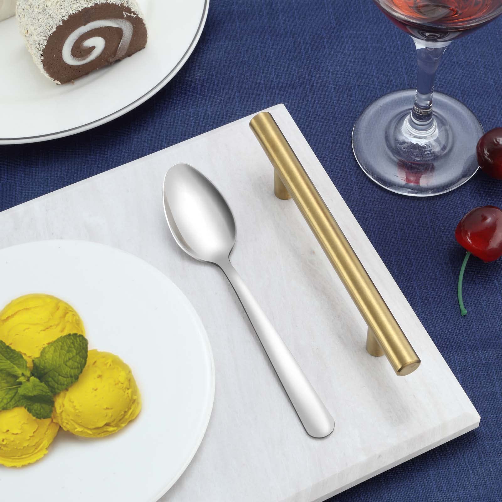 Funnydin bulk-teaspoons set for restaurants and cafes, cost-effective serviceware.