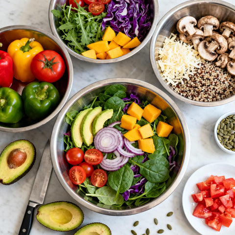 Funnydin khaki 4.5 qt bowl with durable metal interior