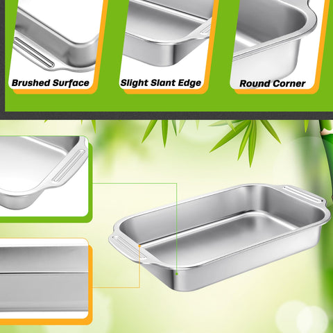 Rugged stainless pan resists warping at high temperatures