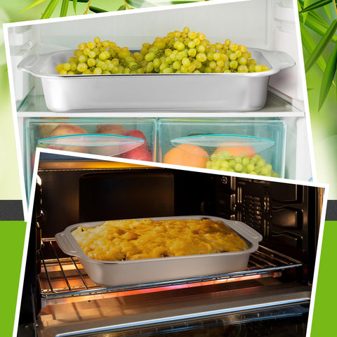 Durable stainless steel cake pan with handles for steady lifting