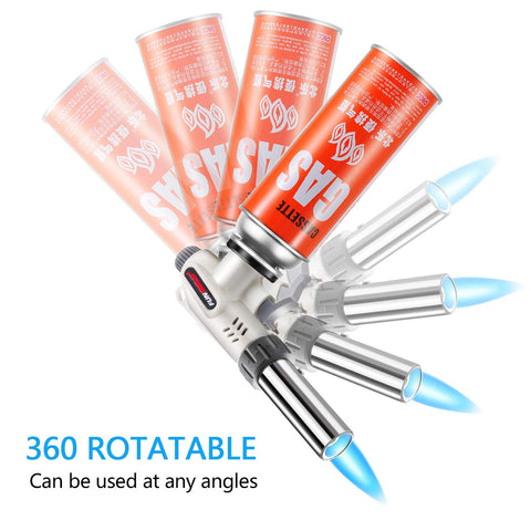 FunOwlet creme brulee torch helps caramelize sugar for a crisp crust.