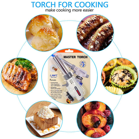 FunOwlet meat searing torch supports quick, controlled caramelization and sear marks.