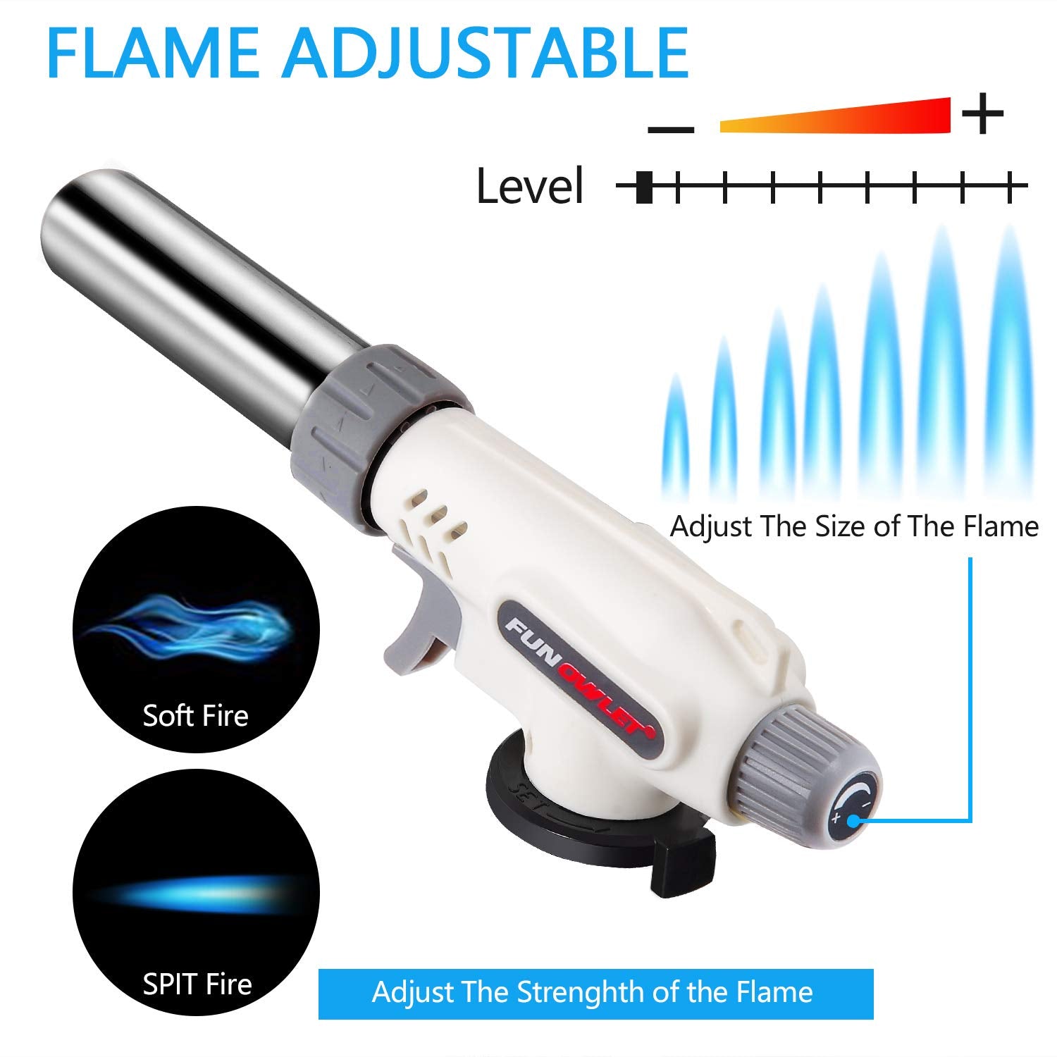 FunOwlet stabilizing plate keeps hands safe during delicate browning.