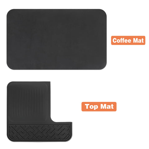 Funria space organizer mat maximizes coffee station layout