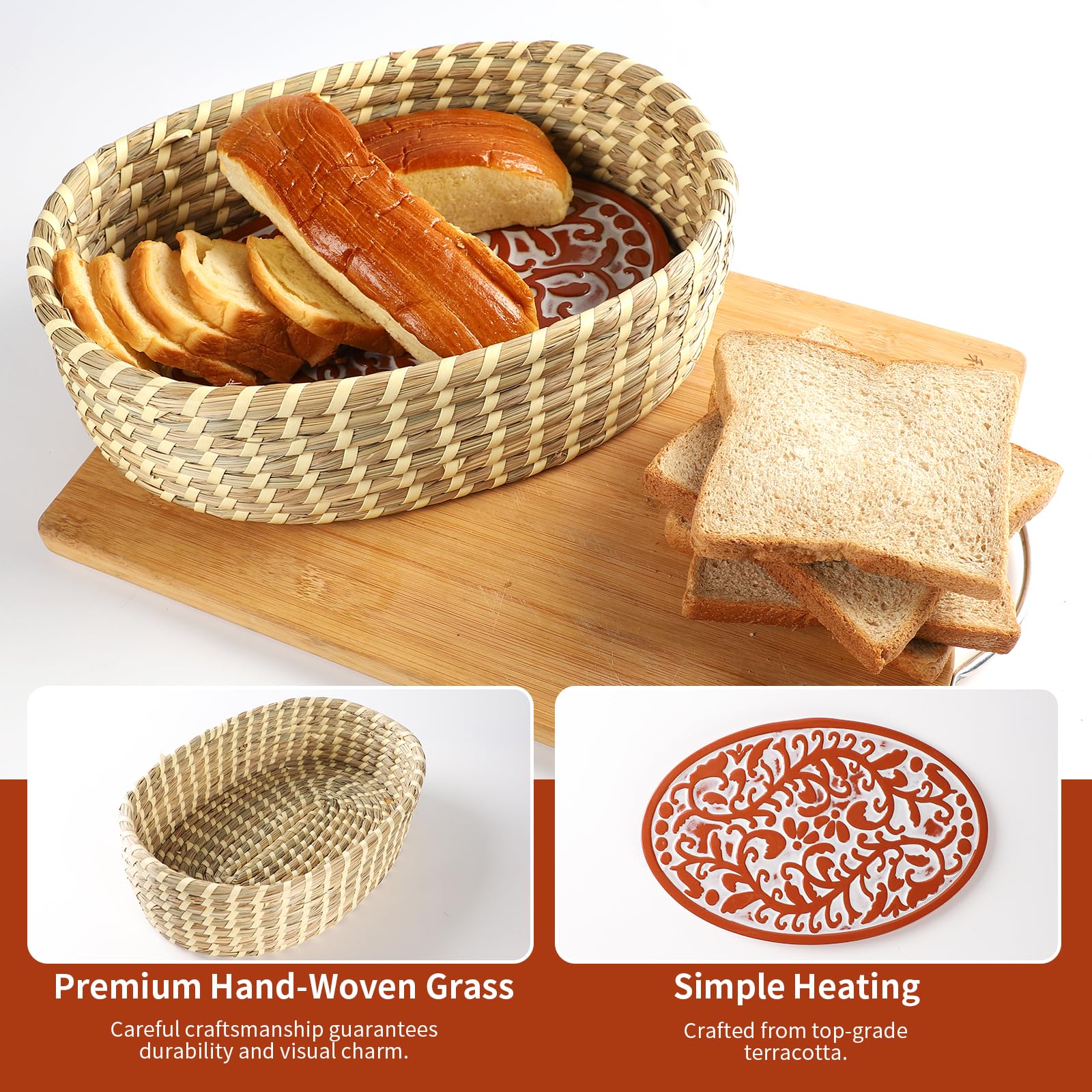 FunSky Hostess tortilla warmer basket keeps tortillas warm for serving.