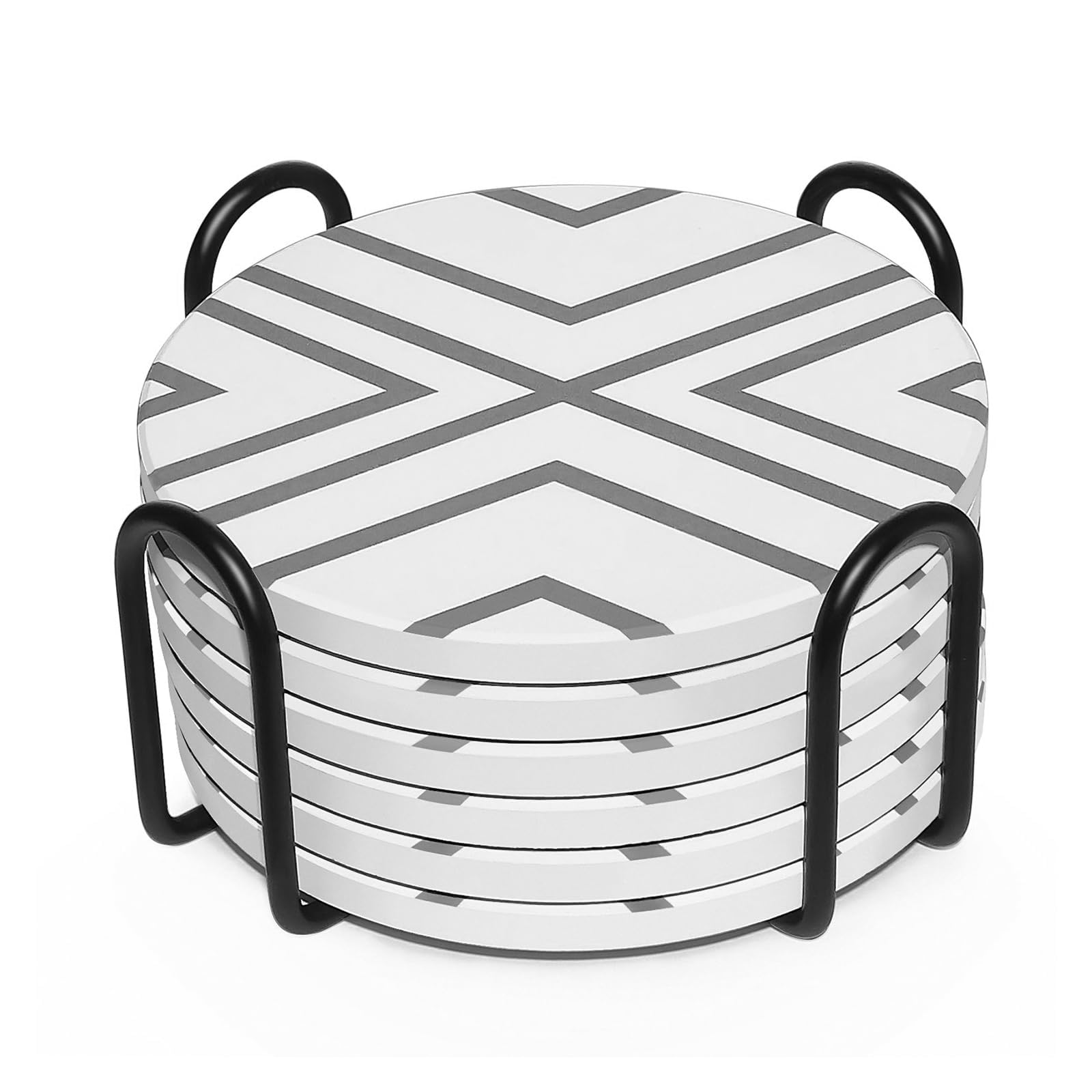 FUNSUEI coaster holder in an office, bar, or kitchen setup