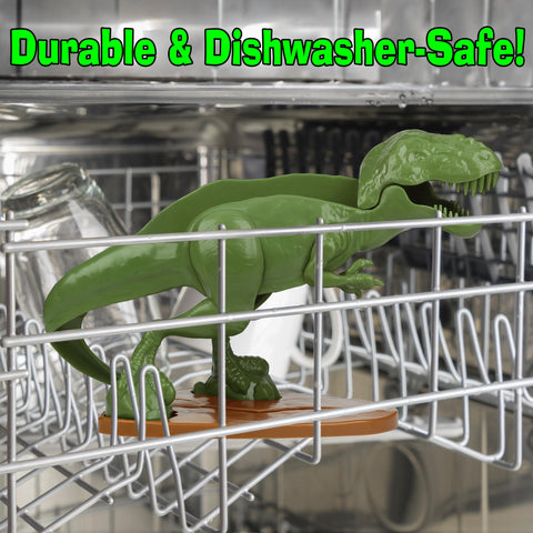 Funwares Tacosaurus showcased as kitchen display and decorative snack holder.