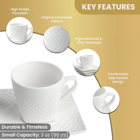FUOCCI durable, easy-clean porcelain for everyday use.