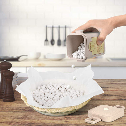 FurRain blind baking setup helps create even crusts.