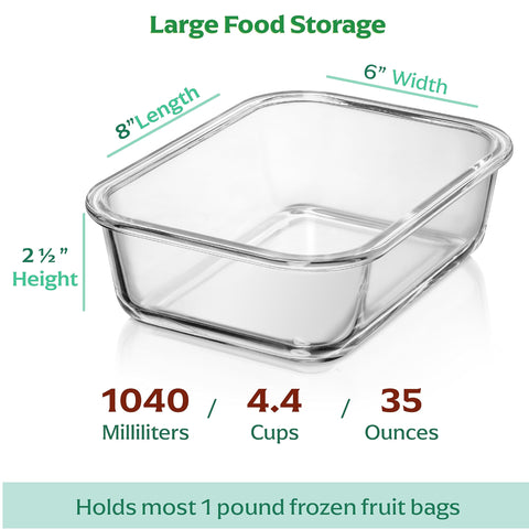 Fusion Gourmet borosilicate glass shows vibrant meals clearly