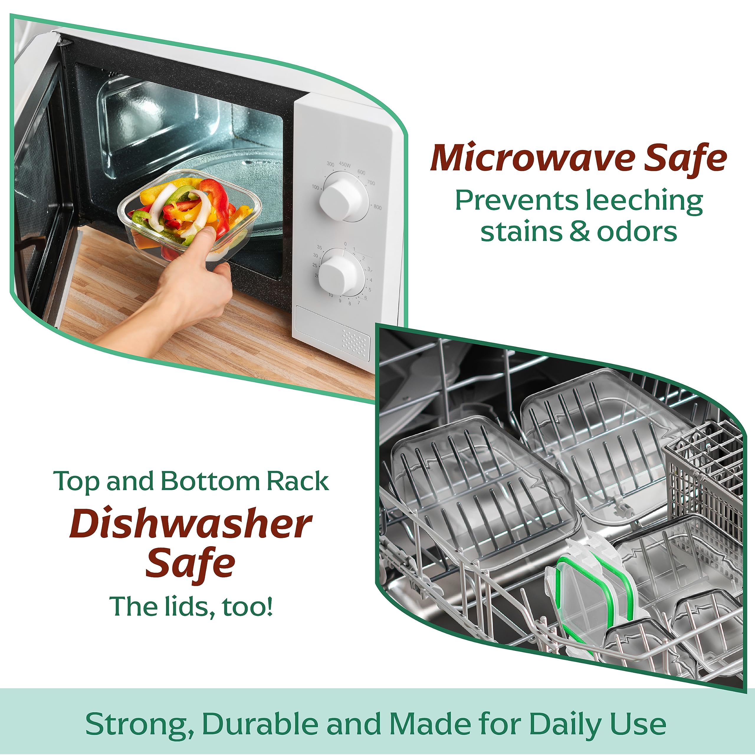 Fusion Gourmet snap-lock lid close-up showing secure latch for spill prevention.