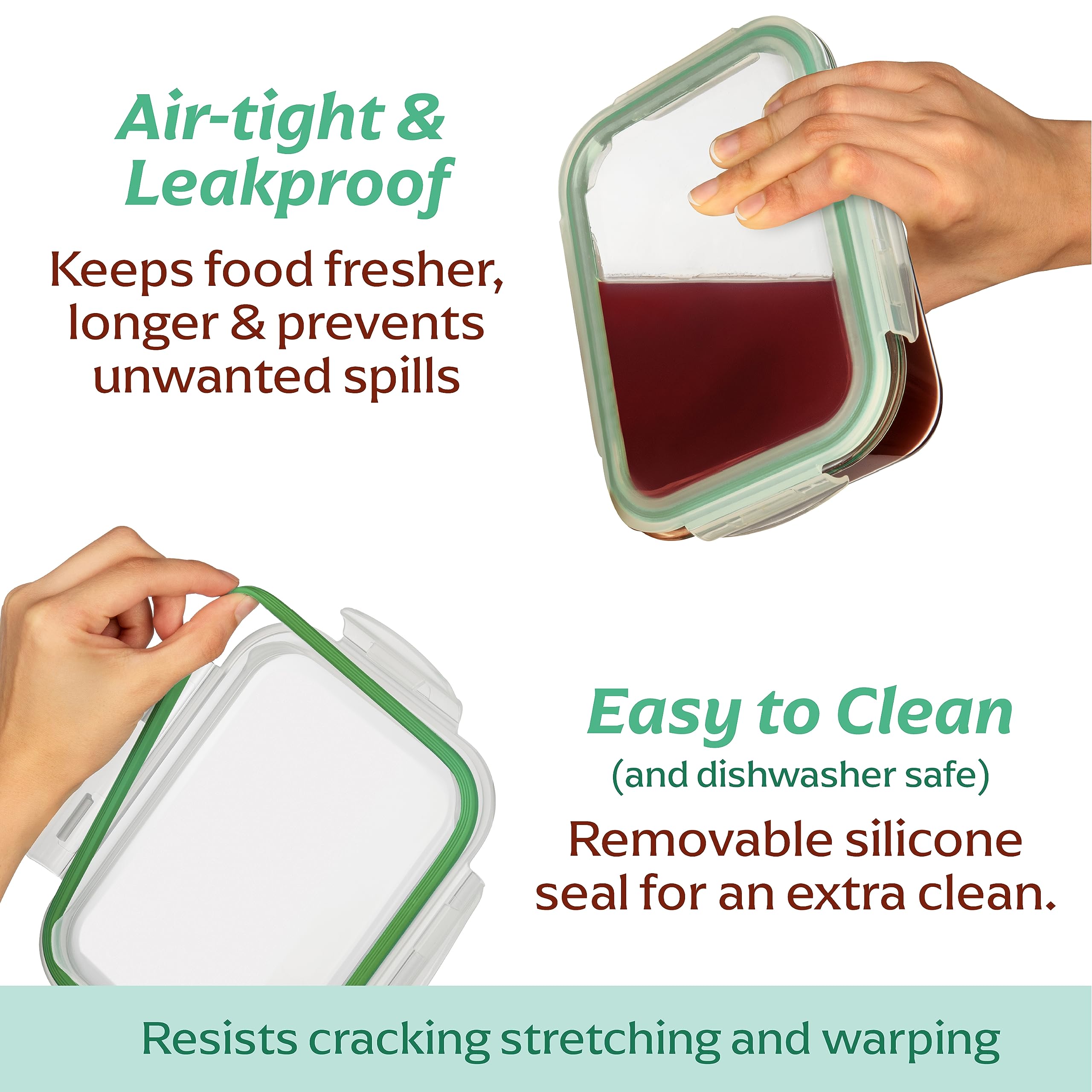 Fusion Gourmet microwave-safe glass container for quick reheats.