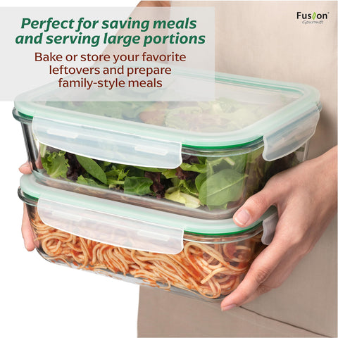 Removable silicone seal on Fusion Gourmet container for easy cleaning.