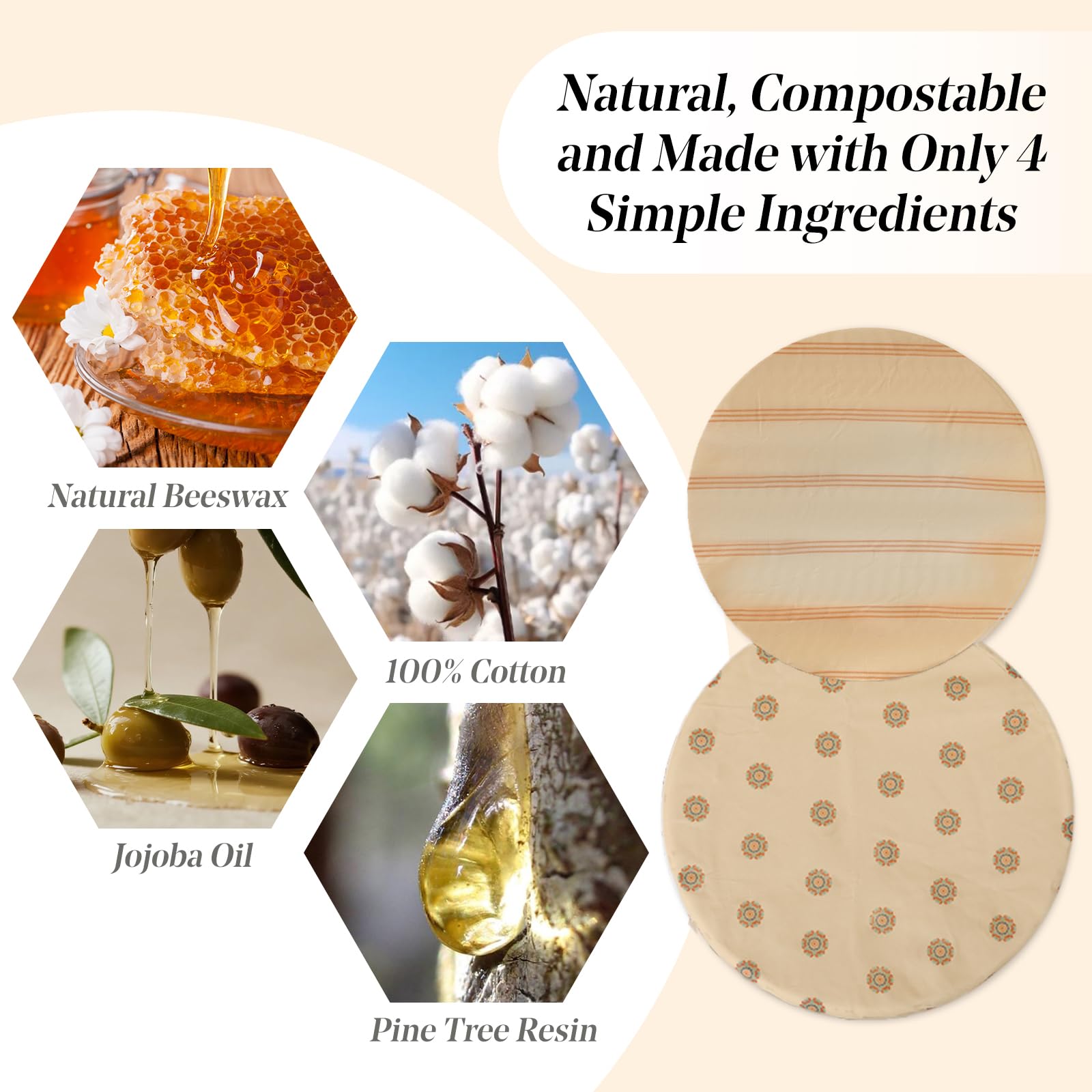 Fusnugk dough-proofing bowl cover keeps batter and dough ventilated during rise