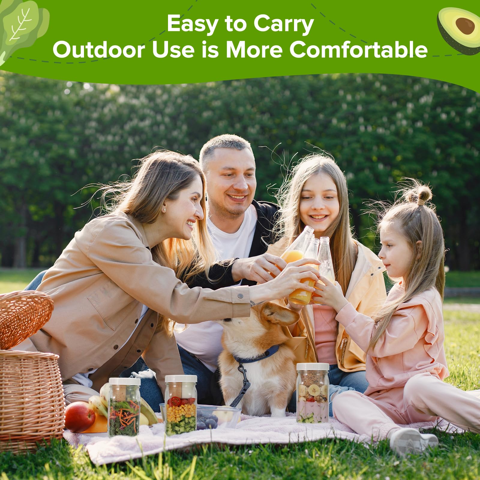 Fusnugk on-the-go container fits in bags for lunches and picnics.
