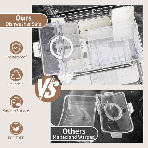 Futego Snackle Box has a leak-resistant seal and snap-lock for containment.
