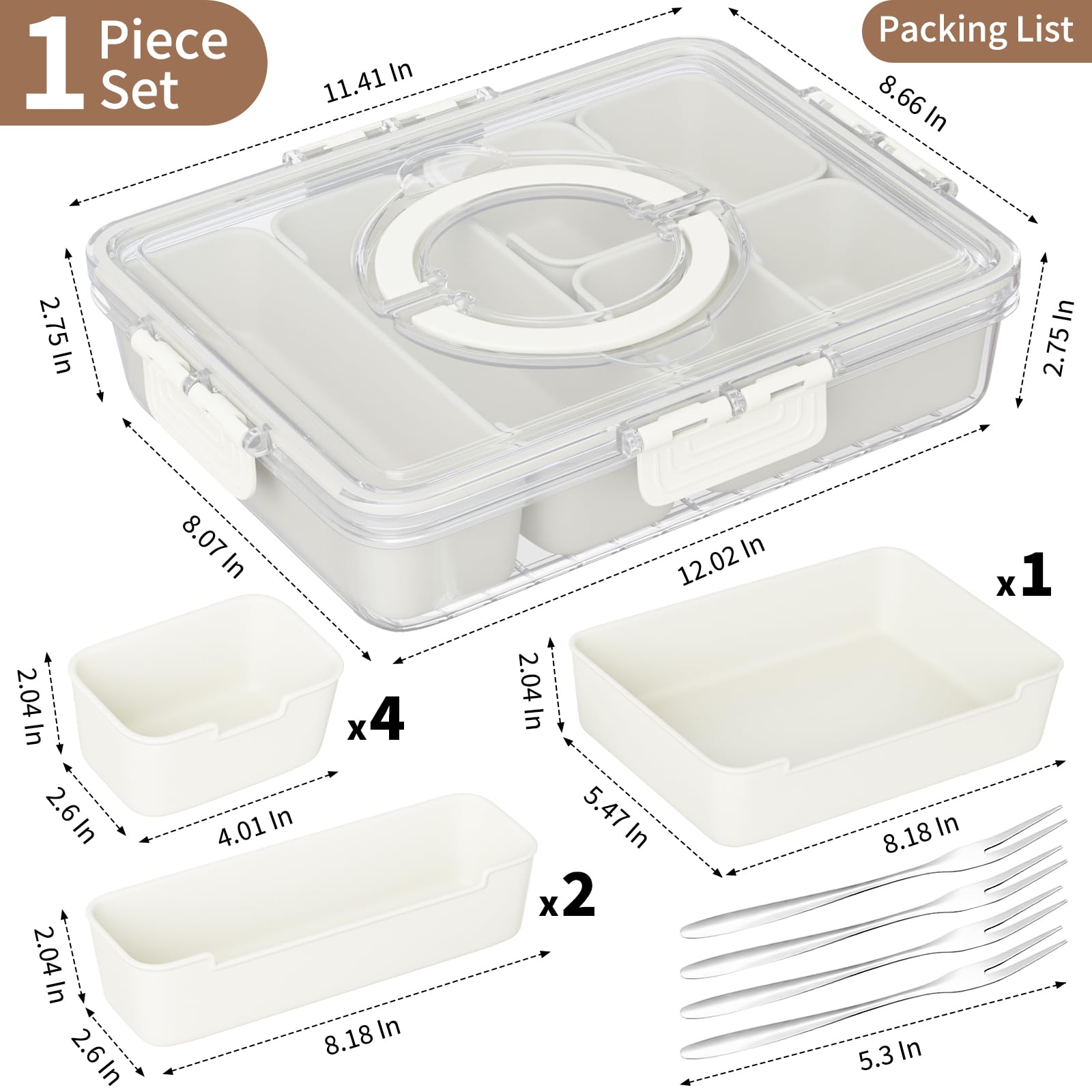 Futego Snackle Box features removable dividers for versatile layouts.