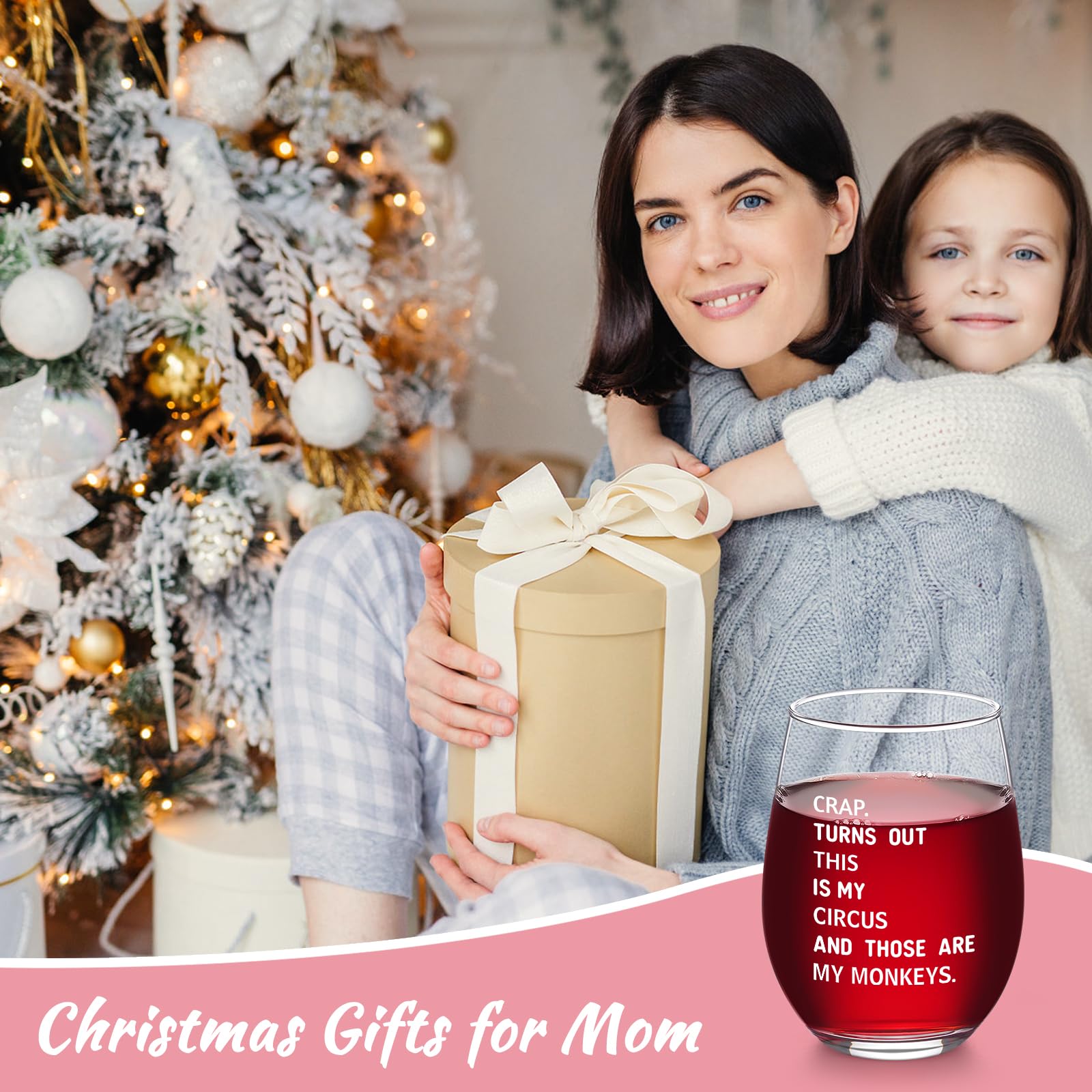 Futtumy Boss Day gift wine glass, mom friendly design suitable for holidays