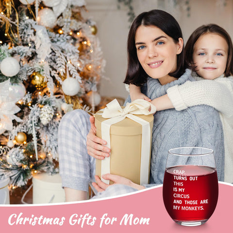 Futtumy Boss Day gift wine glass, mom friendly design suitable for holidays