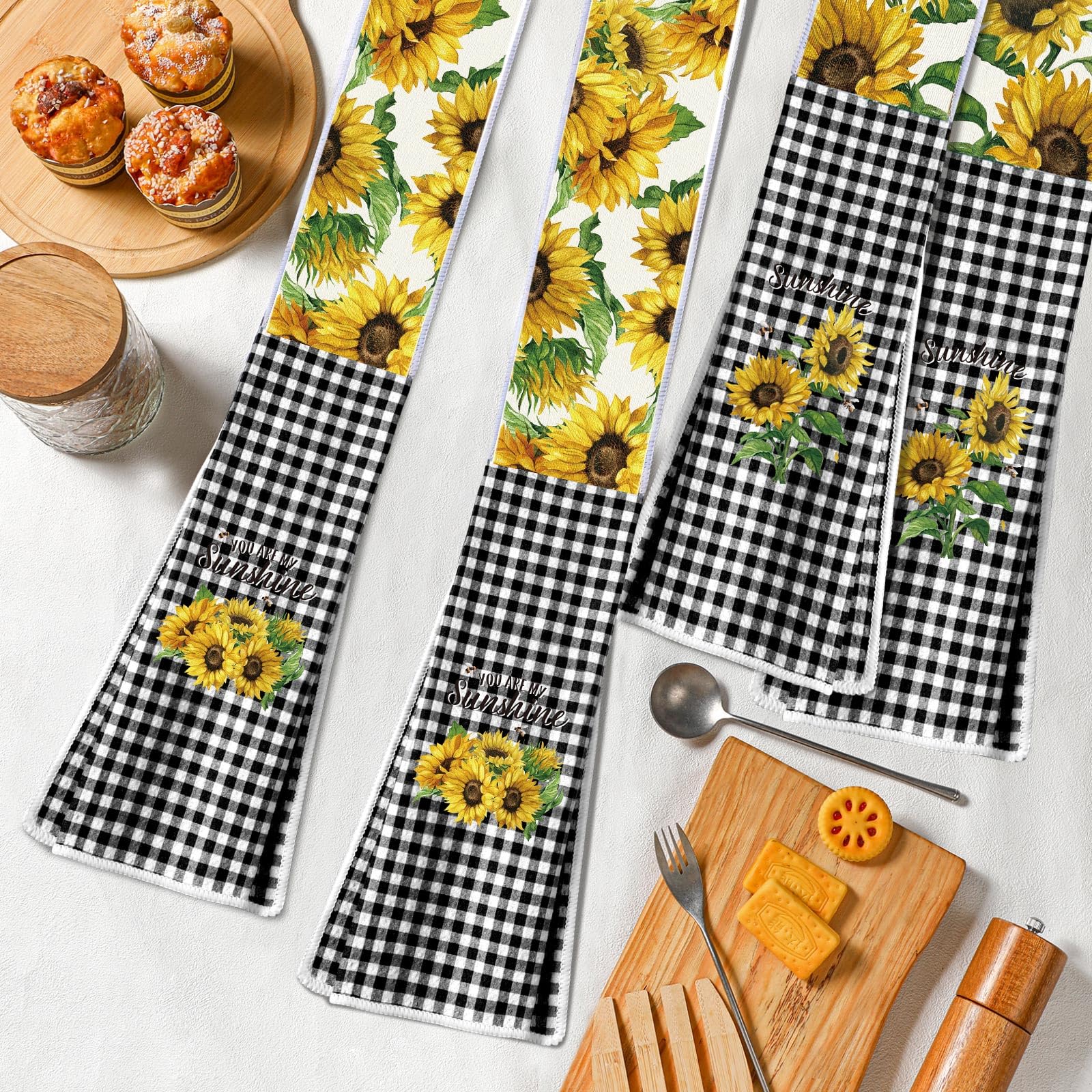 FuWeave gift-friendly sunflower scarf offers stylish, practical hostess gifting option.