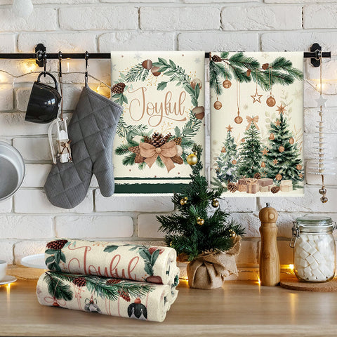 FuWeave hello winter towels add festive color to kitchen decor