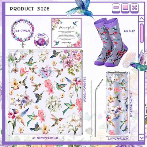 FuWeave hummingbird blanket with soft flannel offers cozy warmth and decorative print