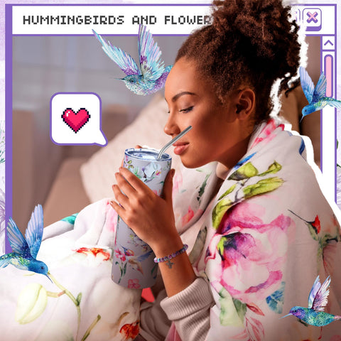 FuWeave hummingbird bracelet with purple gemstones adds a stylish, motivational touch